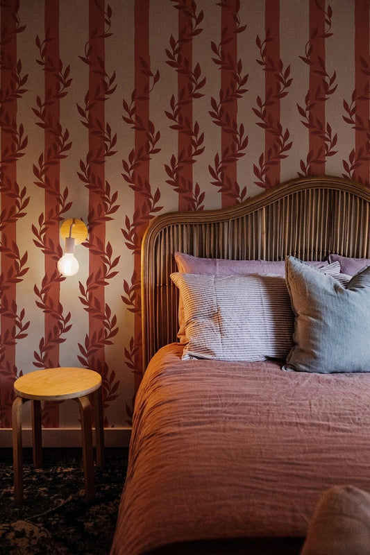  Botanical Stripe Red