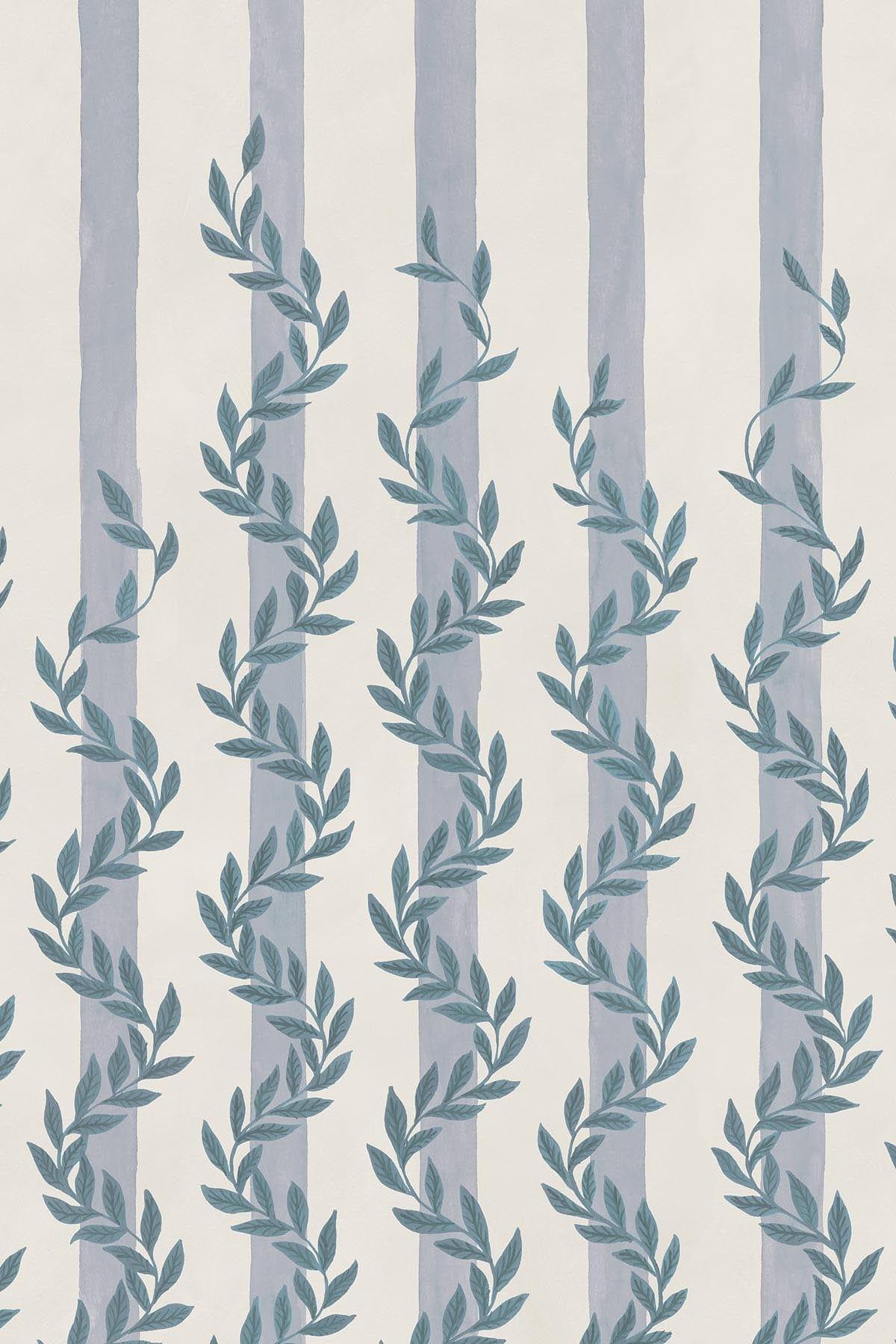  Botanical Stripe Light Blue