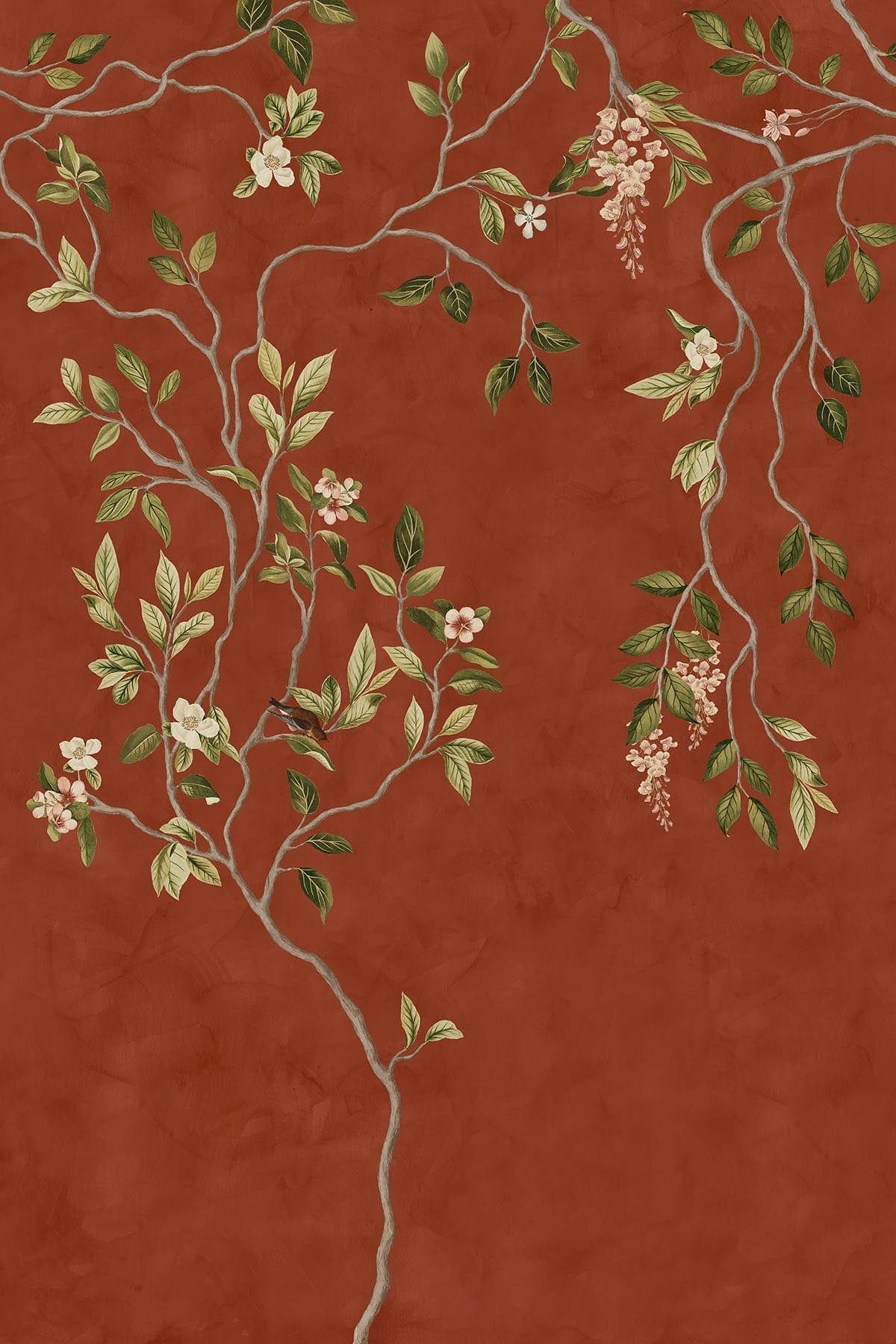  Chinoiserie Rust Red