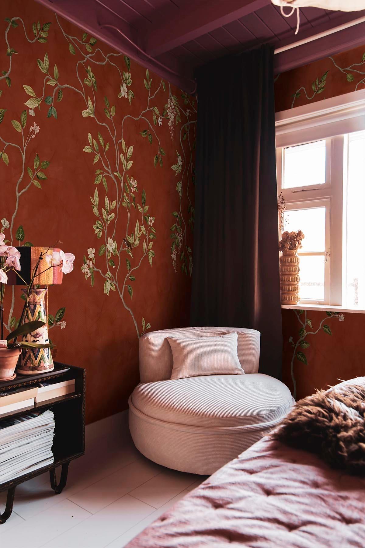  Chinoiserie Rust Red