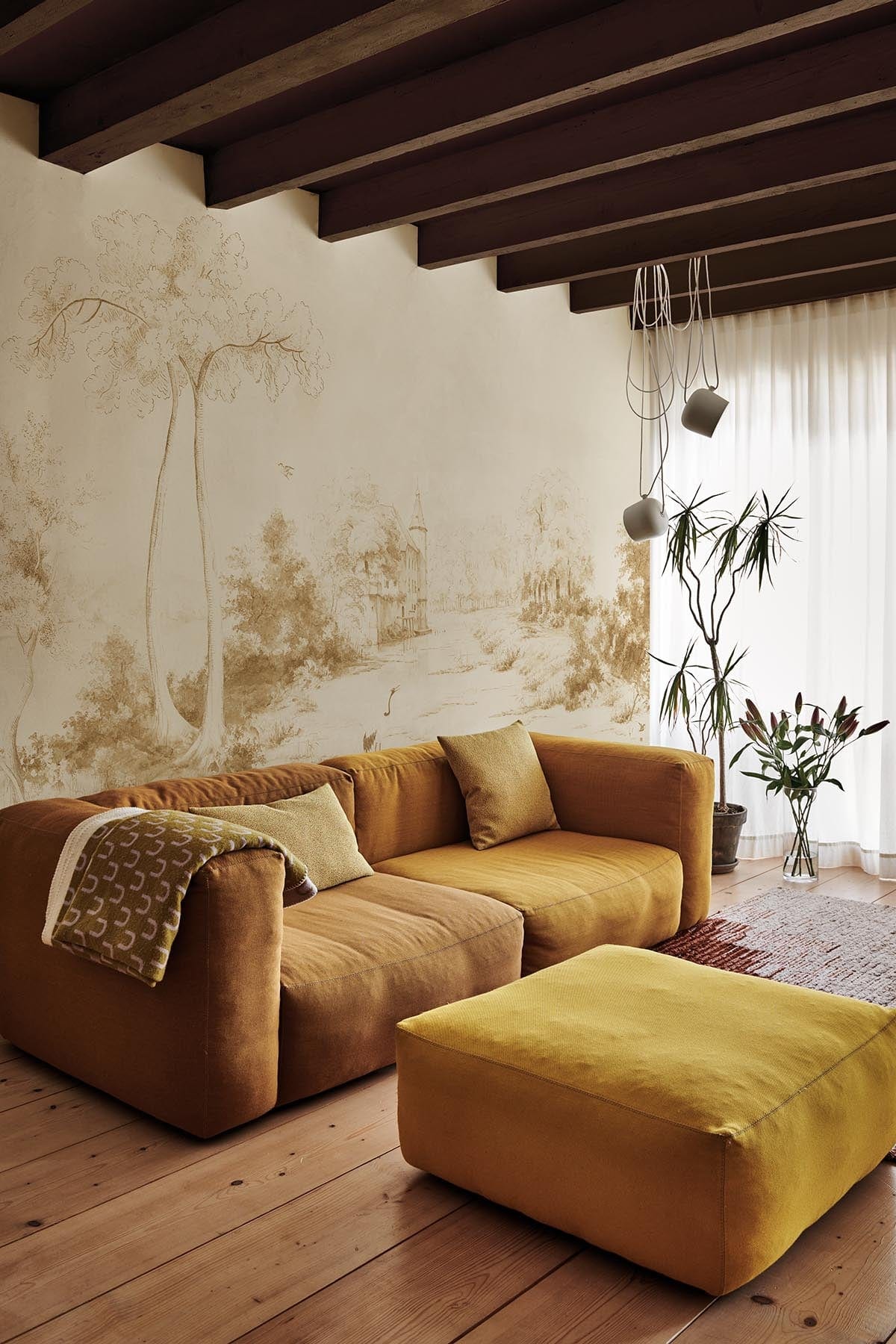  Scenic Landscape Butter Yellow