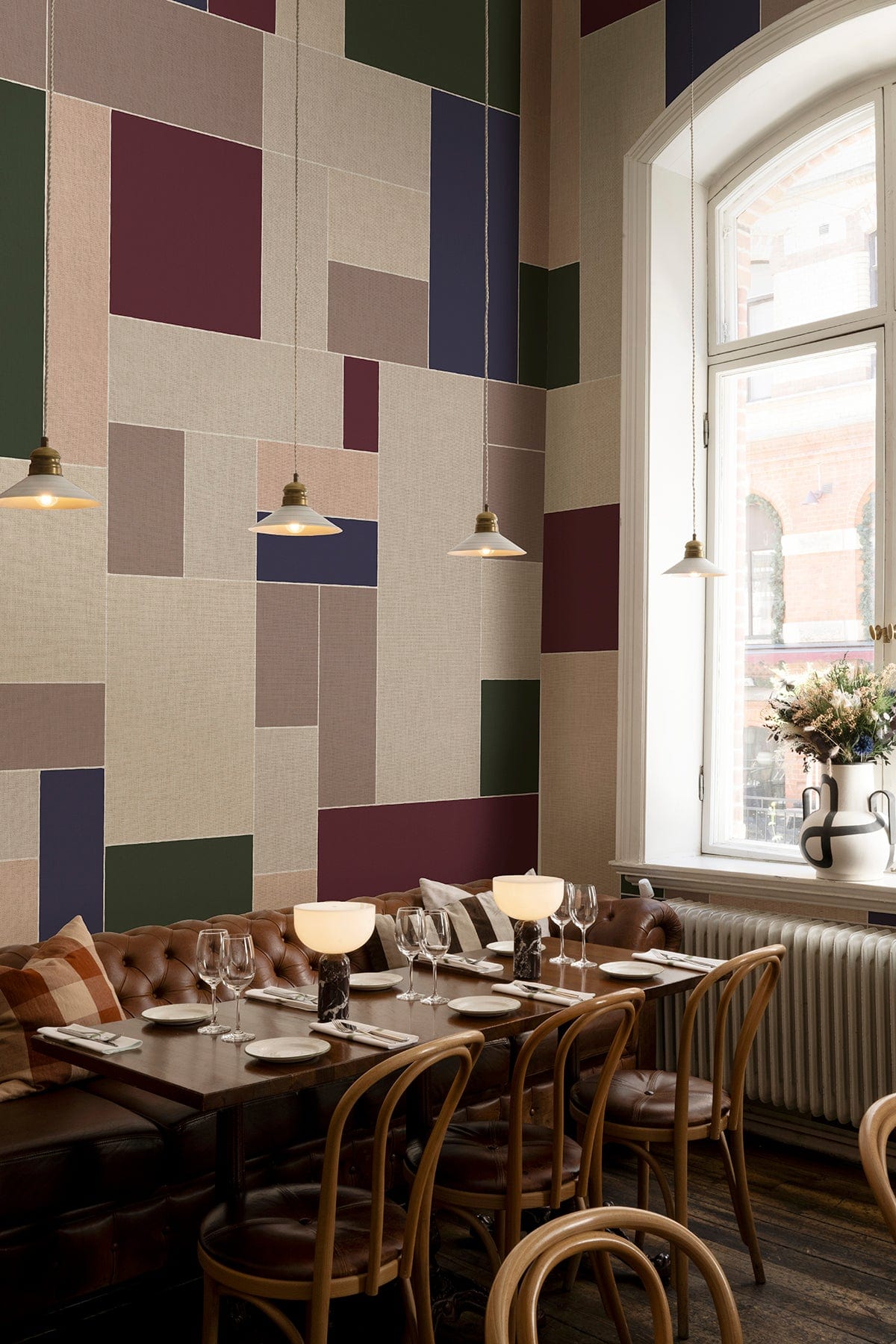  Bold Grid Burgundy/Green