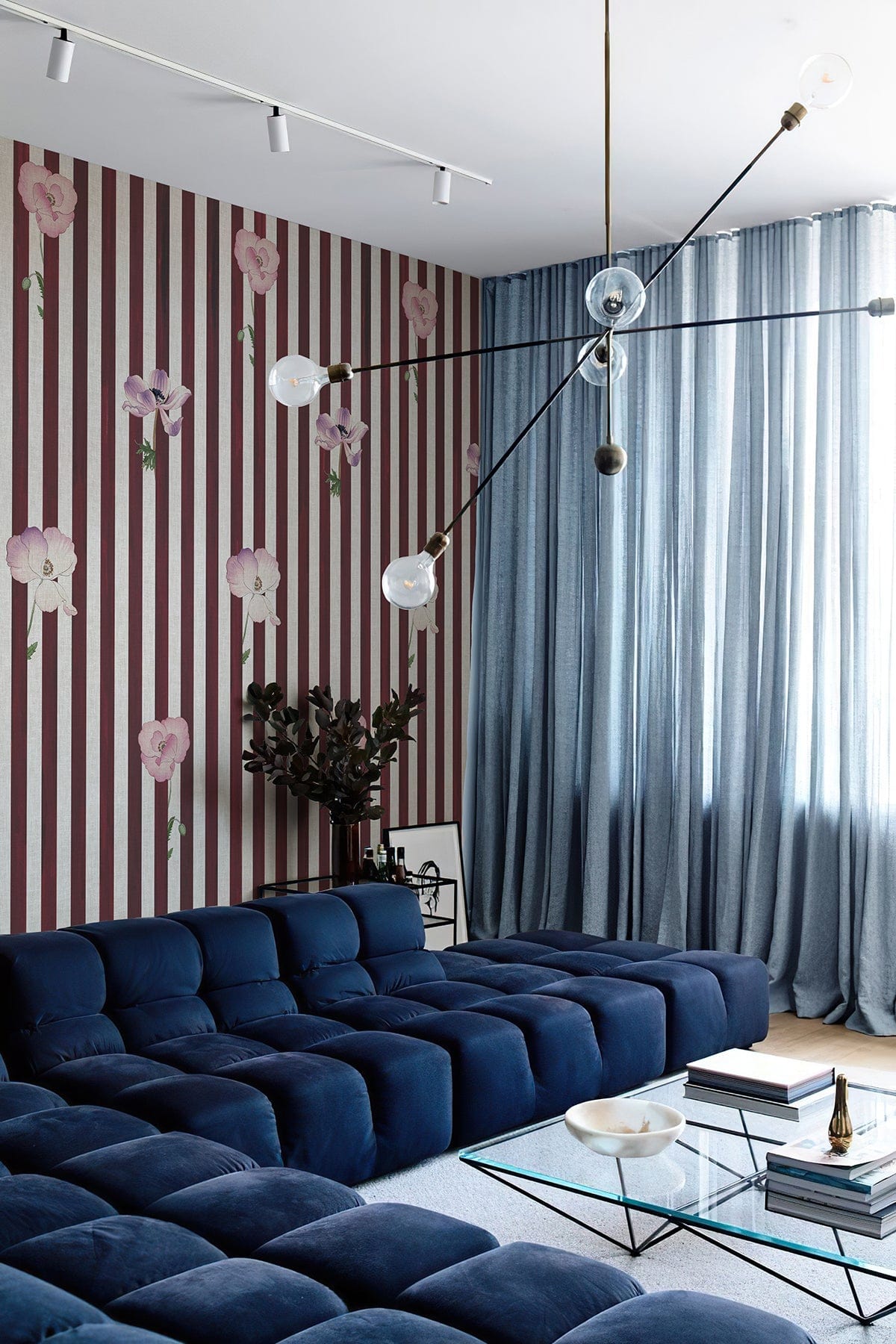  Stripe Meadow Burgundy