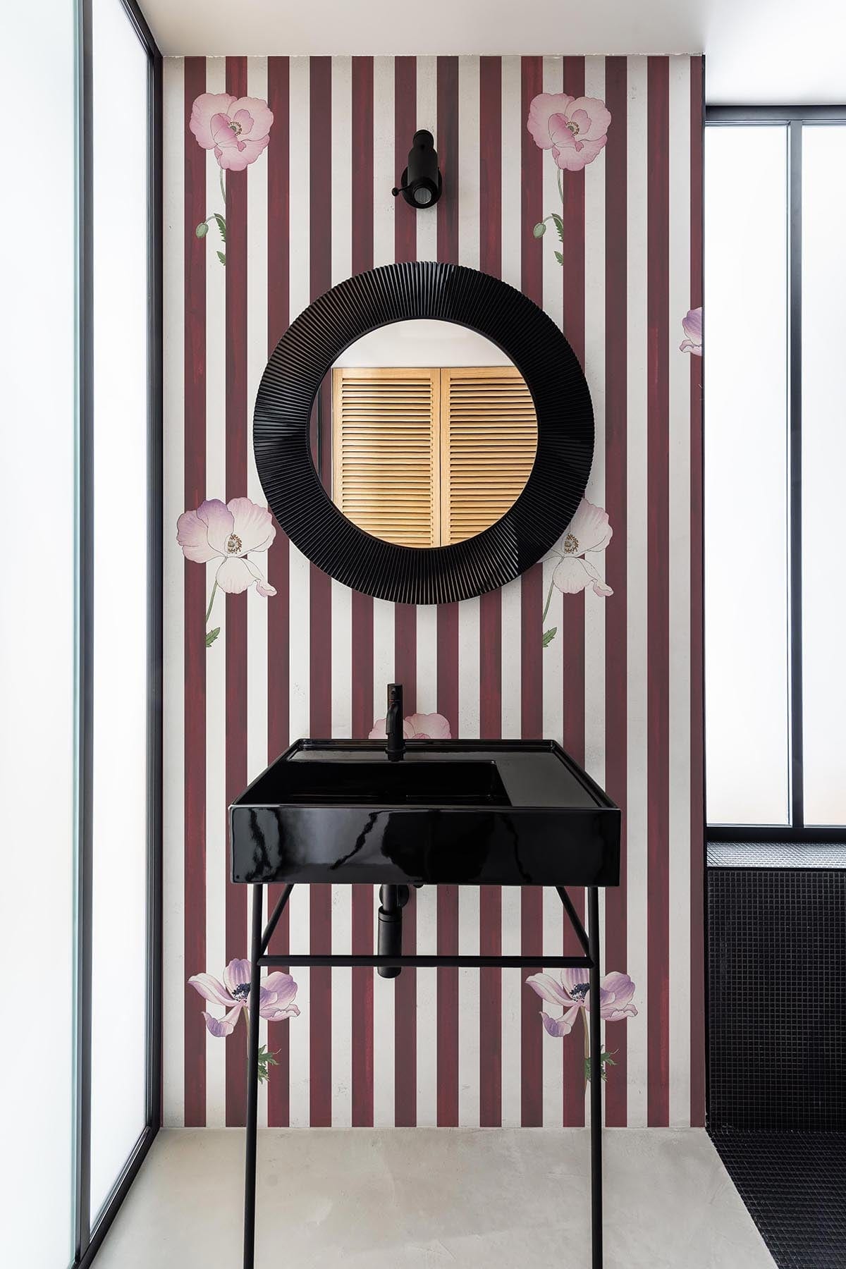  Stripe Meadow Burgundy