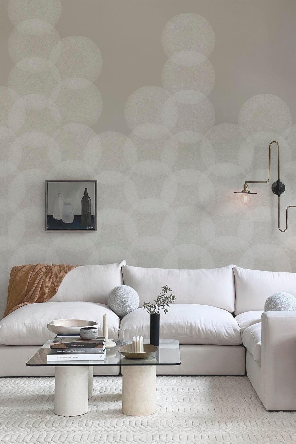  Faded Circle Pale Beige