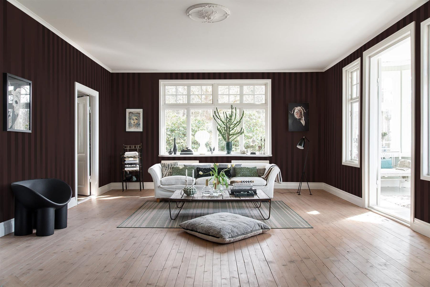  Faded Stripes Burgundy