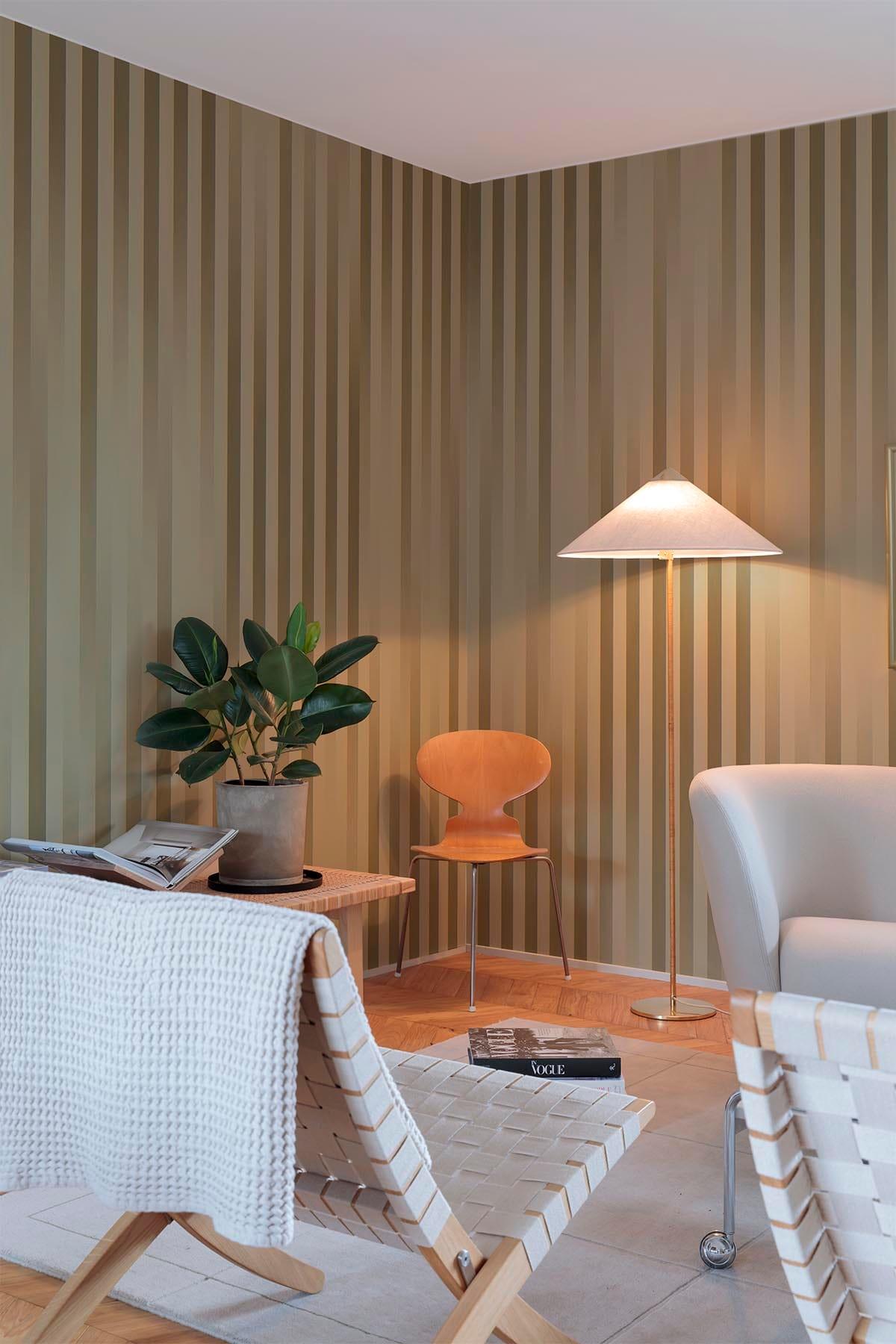 Faded Stripes Dusty Yellow